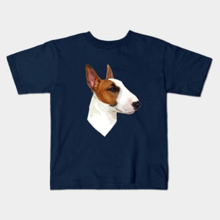 Bull Terrier Dog Head Art Kids T-Shirt